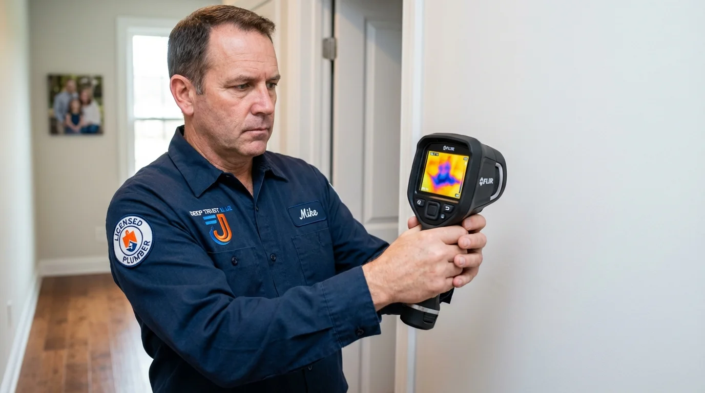 Thermal imaging leak detection by Johns Plumbing LLC in Baldwinville